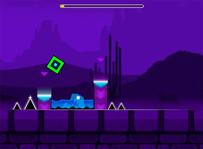 Geometry Dash SubZero portals and hazards